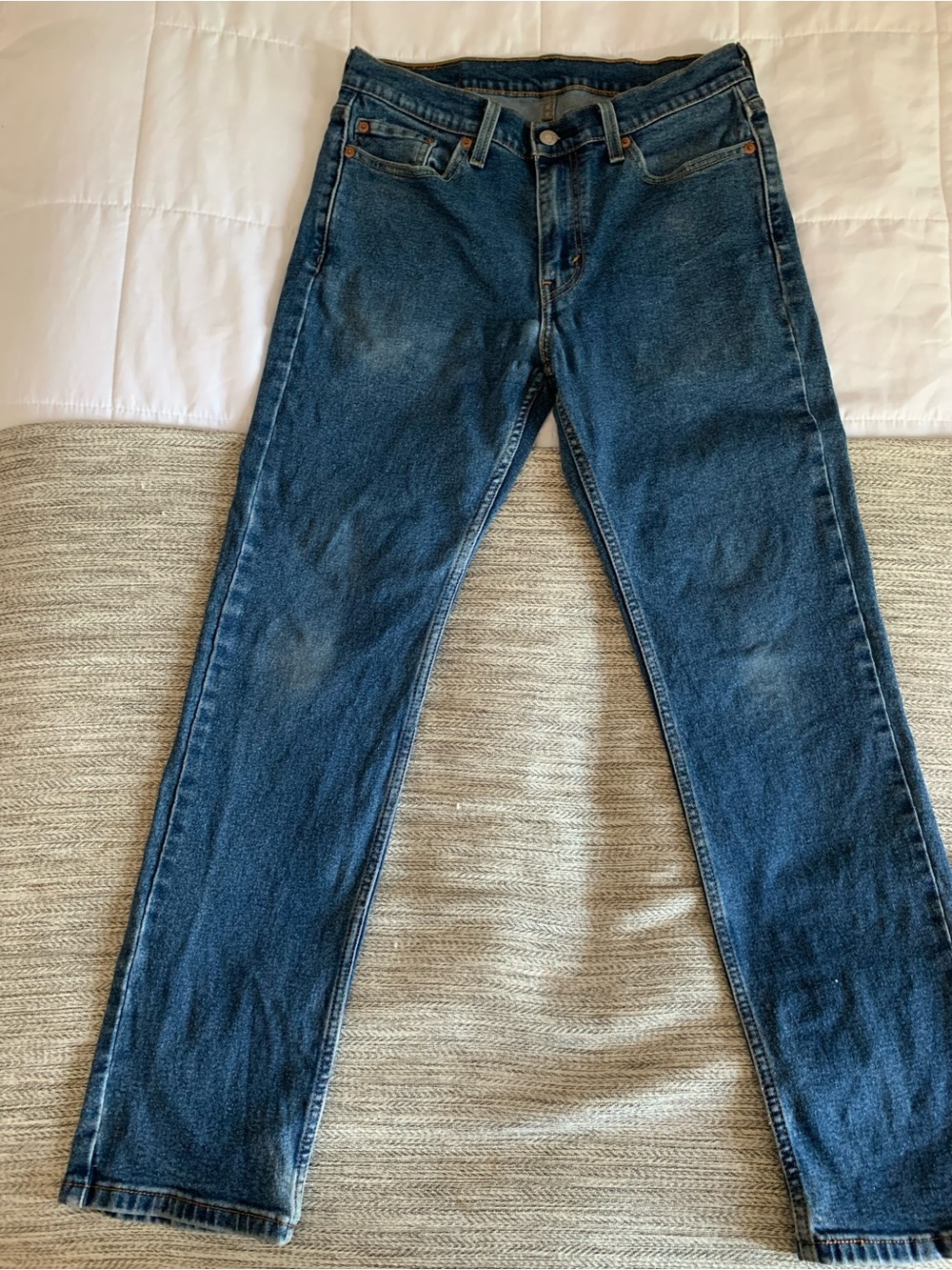 Levi's Men's Slim Straight Jeans in Dark Blue Denim